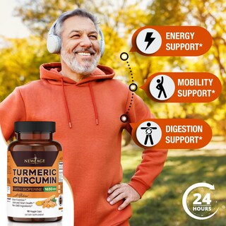 Foto 3 | Foto 3 | Complementa La Curcumina De Cúrcuma New Age Con Bioperine 180 Cápsulas - Venta Internacional.