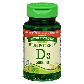 Foto 1 | Foto 1 | Cápsulas Blandas de Vitamina D3 Nature's Truth de Alta Potencia 5000 Ui 130 - Venta Internacional