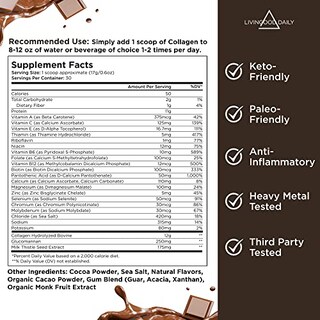 Foto 2 | Foto 2 | Colágeno En Polvo Livingood Daily Chocolate, 500 Ml, 30 Porciones - Venta Internacional.