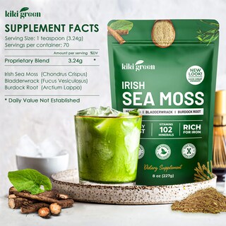 Foto 3 | Foto 3 | Polvo De Musgo Marino Kiki Green Irish De 250 Ml Con Bardana - Venta Internacional.