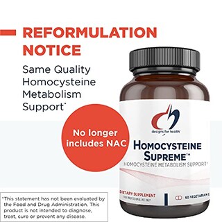 Foto 2 | Foto 2 | Diseños De Suplementos Para La Salud Homocysteine Supreme 60 Cápsulas - Venta Internacional.