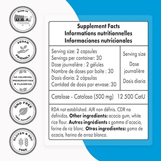 Foto 3 | Foto 3 | Suplemento Supersmart Catalase 500 Mg Antienvejecimiento 60 Cápsulas - Venta Internacional.