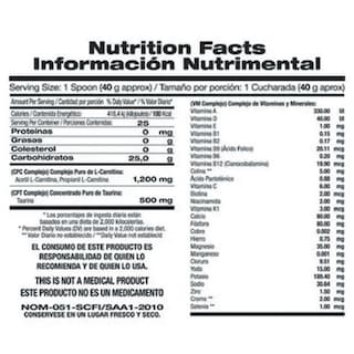 Foto 3 | Foto 3 | Carnitina En Polvo Sabor Uva L-carnitina 1000 Gr F&nt 1200 Mg L