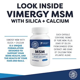 Foto 5 | Foto 5 | Suplemento Vimergy Msm Con Sílice Y Calcio 120 Cápsulas - Venta Internacional.