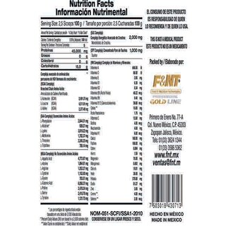 Foto 3 | Foto 3 | Proteína Whey Protein F&nt de 500 g 1.1 Lbs 45g P/s Sabor Nuez/Avellana