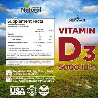 Foto 2 | Foto 2 | Gomitas Vitamina D3 New Age Immune Defense 5000 Ui 2 Piezas - Venta Internacional