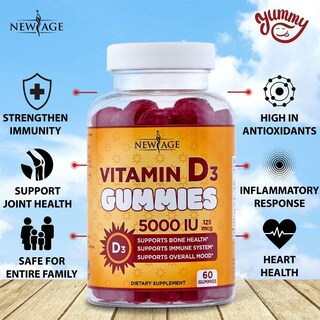 Foto 4 | Foto 4 | Gomitas Vitamina D3 New Age Immune Defense 5000 Ui 2 Piezas - Venta Internacional