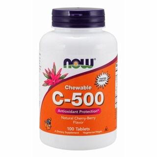 Foto 1 | Foto 1 | Vitamina C-500 Masticable Con Cereza Supplement Now Foods, 100 Tabletas - Venta Internacional.