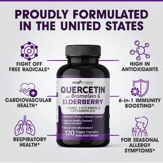 Foto 6 | Foto 6 | Suplemento De Quercetina De Gade Nutrition 500 Mg Con Vitamina C Y Zinc - Venta Internacional.