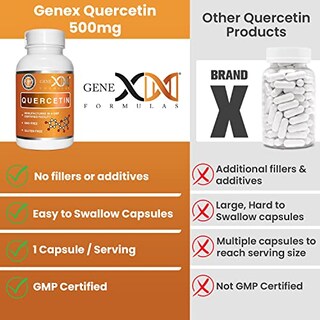 Foto 5 | Foto 5 | Suplemento Genex Quercetina 500 Mg 60 Cápsulas Para Apoyar El Sistema Inmunológico - Venta Internacional.