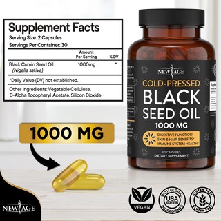 Foto 2 | Foto 2 | Cápsulas Blandas De Aceite De Semillas Negras New Age Premium Prensadas En Frío - Venta Internacional.