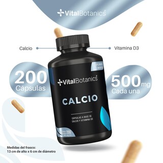 Foto 3 | Foto 3 | Calcio + Vitamina D3 Con 200 Capsulas | Vitalbotanics