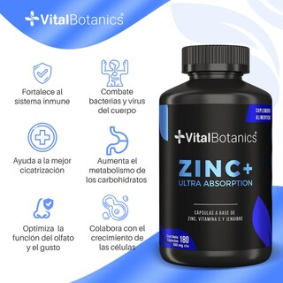 Foto 2 | Foto 2 | Zinc + Multivitaminico Sistema Inmune 200 Caps Vitalbotanics