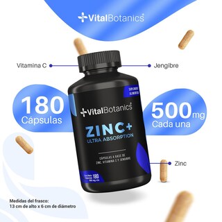 Foto 3 | Foto 3 | Zinc + Multivitaminico Sistema Inmune 200 Caps Vitalbotanics