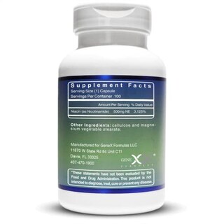 Foto 2 | Foto 2 | Suplemento Genex De Nicotinamida 500 Mg 100 Cápsulas De Vitamina B3 - Venta Internacional.