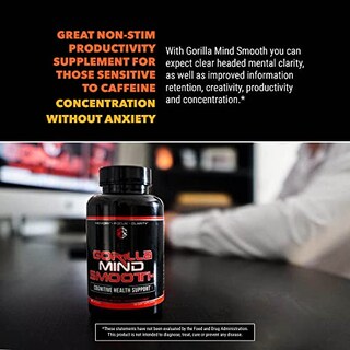 Foto 6 | Foto 6 | Suplemento Nootrópico Gorilla Mind Smooth 90 Cápsulas - Venta Internacional.