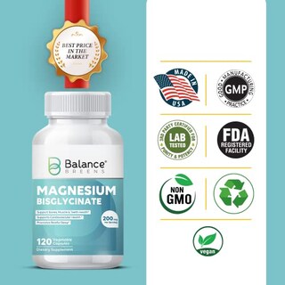 Foto 3 | Foto 3 | Suplemento De Bisglicinato De Magnesio Balancebreens 200 Mg 120 Ca - Venta Internacional.