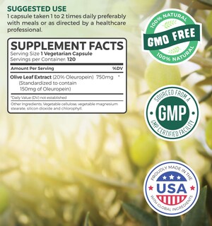 Foto 2 | Foto 2 | Extracto De Hoja De Olivo Harmony De Supplement Healths 750 Mg - Venta Internacional.