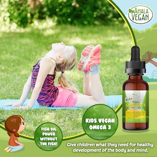 Foto 2 | Foto 2 | Suplemento Amala Vegan Omega 3 Para Niños Con Sabor A Limón Orgánico - Venta Internacional.