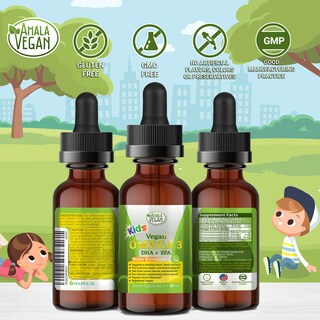 Foto 5 | Foto 5 | Suplemento Amala Vegan Omega 3 Para Niños Con Sabor A Limón Orgánico - Venta Internacional.