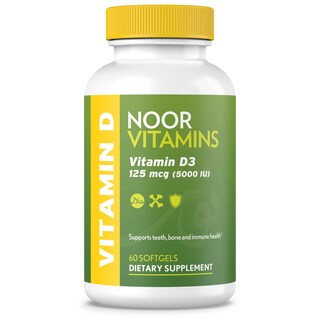 Foto 1 | Foto 1 | Suplemento Noor Vitamins Halal, Vitamina D3, 5000 Ui, Cápsulas Blandas, 6 - Venta Internacional.