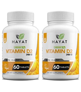 Foto 1 | Foto 1 | Suplemento Hayat De Vitamina D2, 2400 Ui, Vegano, 120 Comprimidos (paquete De 2) - Venta Internacional.