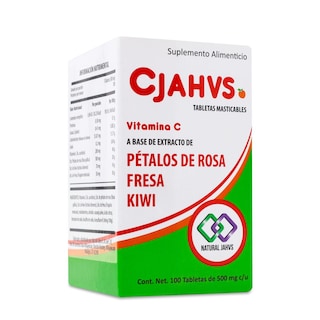 Foto 2 | Foto 2 | Vitamina C A Base De Pétalos De Rosa, Fresa Y Kiwi Natural Jahvs Cjahvs Blanco