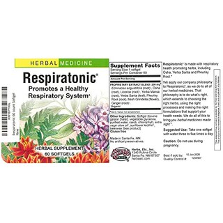 Foto 2 | Foto 2 | Cápsula Blanda Respiratonic Supplement Herbs Etc, 60 Unidades - Venta Internacional.