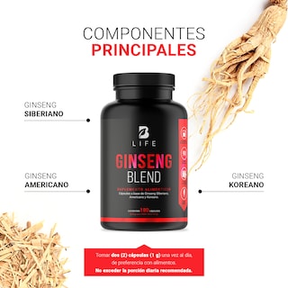 Foto 4 | Foto 4 | Ginseng Complex de 180 Cápsulas de 1000 mg por porción Ingredientes naturales: 3 tipos de Ginseng Ginseng Complex B Life