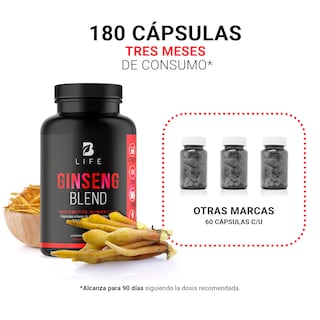 Foto 5 | Foto 5 | Ginseng Complex de 180 Cápsulas de 1000 mg por porción Ingredientes naturales: 3 tipos de Ginseng Ginseng Complex B Life