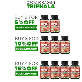 Foto 6 | Foto 6 | Suplementos Orgánicos De Cadane Triphala, Cápsulas, 3000 Mg, 120 Cápsulas - Venta Internacional.