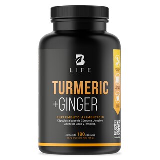Foto 1 | Foto 1 | Suplemento Alimenticio B Life Turmeric con Ginger 180 Cápsulas