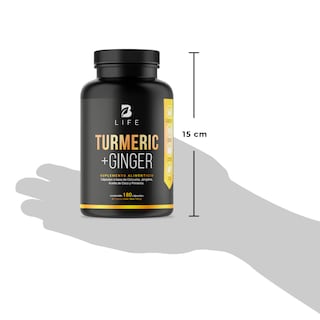 Foto 6 | Foto 6 | Suplemento Alimenticio B Life Turmeric con Ginger 180 Cápsulas