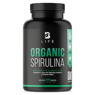 Foto 1 | Foto 1 | Espirulina Orgánica de 300 Cápsulas 500 mg Ingredientes Naturales Alga Espirulina Organic Spirulina B Life