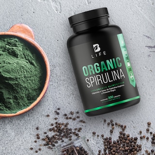 Foto 8 | Foto 8 | Espirulina Orgánica de 300 Cápsulas 500 mg Ingredientes Naturales Alga Espirulina Organic Spirulina B Life