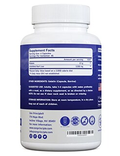 Foto 3 | Foto 3 | Suplemento Zen Principle Beef Liver 360 Cápsulas (180/botella) - Venta Internacional.