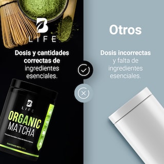 Foto 6 | Foto 6 | Suplemento B Life Matcha en Polvo Orgánica 300 gr 150 Servicios