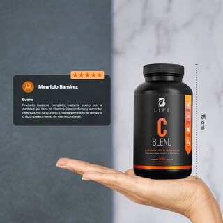 Foto 4 | Foto 4 | Vitamina C + Jengibre de 240 Cápsulas B Life Ingredientes 100% Naturales