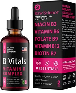 Foto 1 | Foto 1 | Suplemento De Complejo De Vitamina B Líquido, 60 Ml, Raw Science Vegan - Venta Internacional.