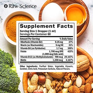 Foto 3 | Foto 3 | Suplemento De Complejo De Vitamina B Líquido, 60 Ml, Raw Science Vegan - Venta Internacional.