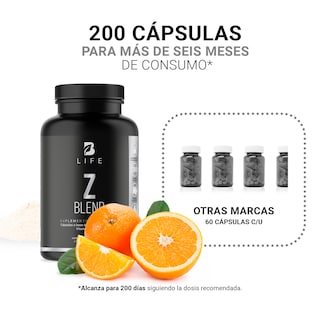 Foto 5 | Foto 5 | Zinc de 200 Cápsulas Ingredientes Naturales Zin Colágeno y Vitamina C Z Blend B Life
