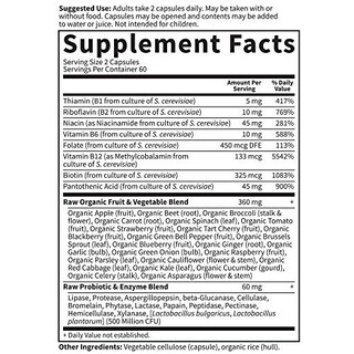 Foto 5 | Foto 5 | Suplemento Garden Of Life Vitamin B Complex 120 Cápsulas - Venta Internacional.