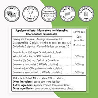 Foto 3 | Foto 3 | Suplemento Supersmart Baicalin 500 Mg Scutellaria Baicalensis - Venta Internacional.