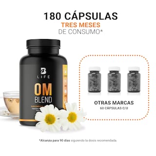 Foto 5 | Foto 5 | Suplemento Alimenticio Om Blend 500 mg 180 Cápsulas Ingredientes Naturales Om Blend B Life