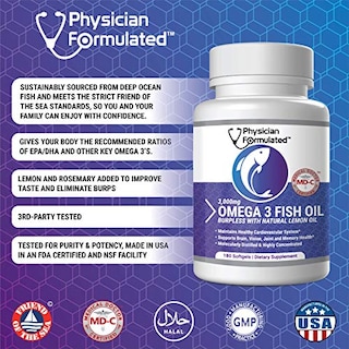 Foto 4 | Foto 4 | Aceite De Pescado Omega 3 3000 Mg Con 915 Mg De Epa, 630 Mg De Dha, 180 Cápsulas - Venta Internacional.