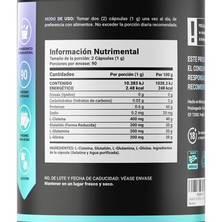 Foto 2 | Foto 2 | Glutathione Blend de 180 Cápsulas con Precursores de Glutatión Ingredientes Naturales Glutathione Blend B Life