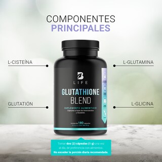 Foto 4 | Foto 4 | Glutathione Blend de 180 Cápsulas con Precursores de Glutatión Ingredientes Naturales Glutathione Blend B Life