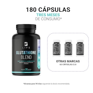 Foto 5 | Foto 5 | Glutathione Blend de 180 Cápsulas con Precursores de Glutatión Ingredientes Naturales Glutathione Blend B Life