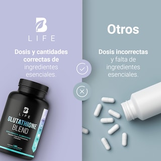 Foto 6 | Foto 6 | Glutathione Blend de 180 Cápsulas con Precursores de Glutatión Ingredientes Naturales Glutathione Blend B Life