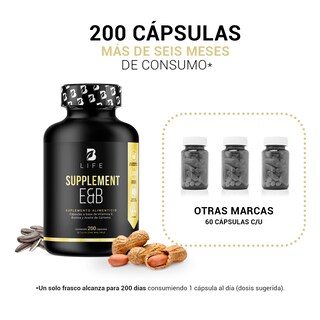 Foto 5 | Foto 5 | Vitamina E + Biotina de 200 Cápsulas Ingredientes Naturales Supplement E&B B Life